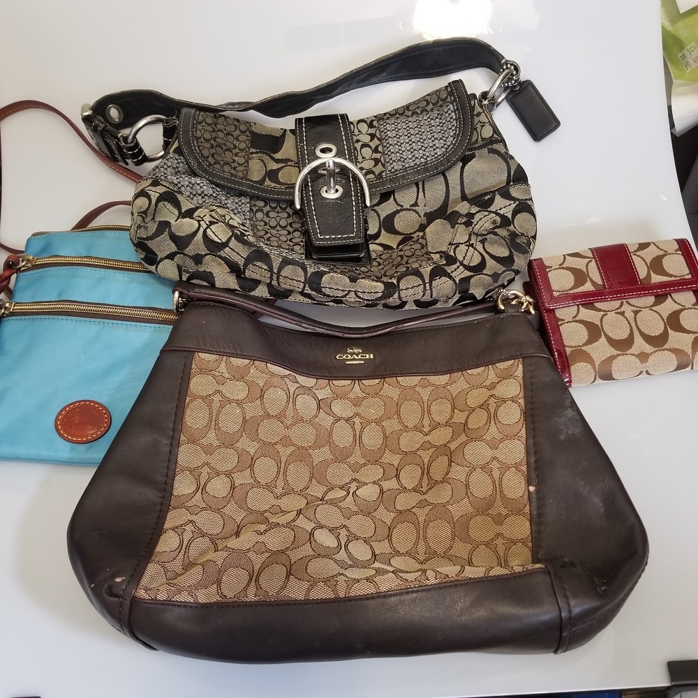 Coach Dooney & Bourke Purse Lot Womens 4pc Soho Patchwork Lexy Shoulder Bag Y2K